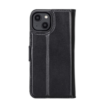 Apple iPhone 14 Serie Abnehmbare Leder Brieftasche Hülle Dunklere Farbe -