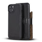 Apple iPhone 14 Serie Abnehmbare Leder Brieftasche Hülle Dunklere Farbe -