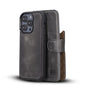 Apple iPhone 14 Serie Abnehmbare Leder Brieftasche Hülle Dunklere Farbe -