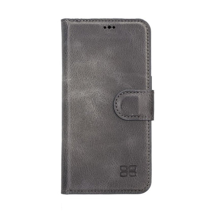 Apple iPhone 14 Serie Abnehmbare Leder Brieftasche Hülle Dunklere Farbe -