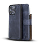Apple iPhone 14 Serie Abnehmbare Leder Brieftasche Hülle Dunklere Farbe -