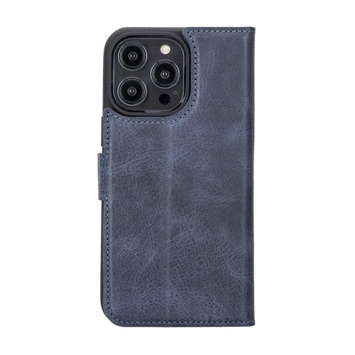 Apple iPhone 14 Serie Abnehmbare Leder Brieftasche Hülle Dunklere Farbe -