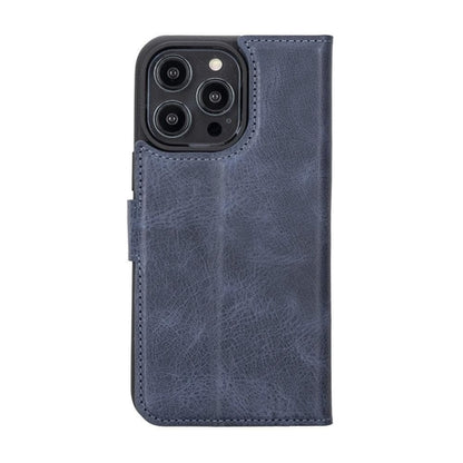 Apple iPhone 14 Serie Abnehmbare Leder Brieftasche Hülle Dunklere Farbe -