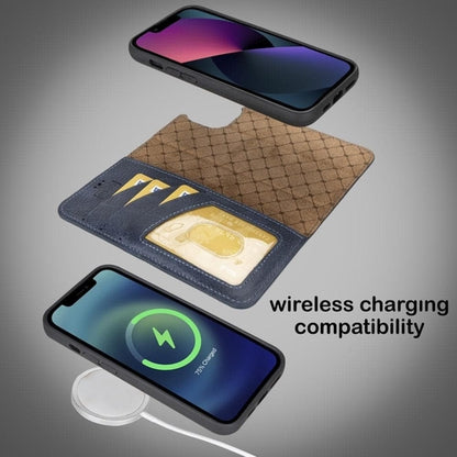 Apple iPhone 14 Serie Abnehmbare Leder Brieftasche Hülle Dunklere Farbe -