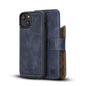 Apple iPhone 14 Serie Abnehmbare Leder Brieftasche Hülle Dunklere Farbe -