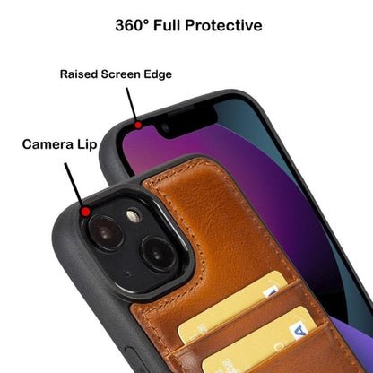 Flexibles Leder Back Cover mit Kartenhalter für iPhone 14 Serie