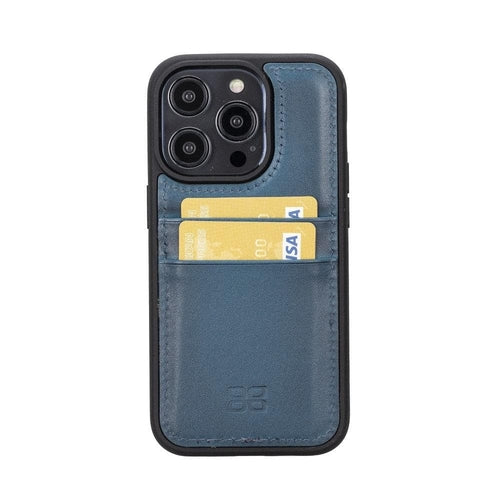 Flexibles Leder Back Cover mit Kartenhalter für iPhone 14 Serie