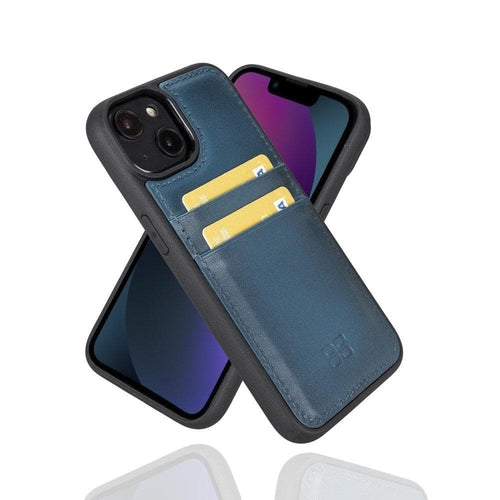 Flexibles Leder Back Cover mit Kartenhalter für iPhone 14 Serie
