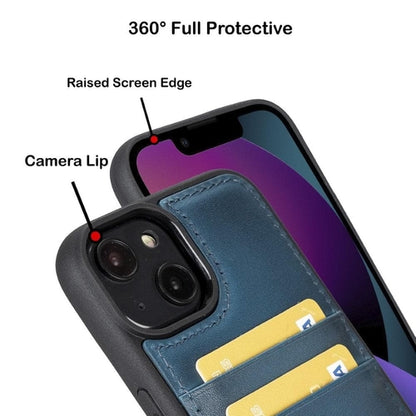 Flexibles Leder Back Cover mit Kartenhalter für iPhone 14 Serie