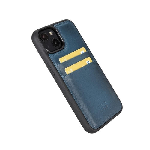 Flexibles Leder Back Cover mit Kartenhalter für iPhone 14 Serie