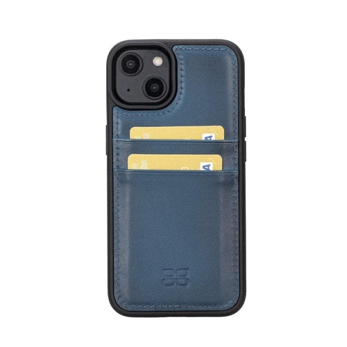 Flexibles Leder Back Cover mit Kartenhalter für iPhone 14 Serie