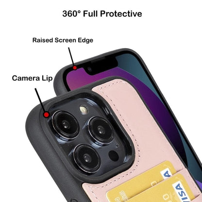 Flexibles Leder Back Cover mit Kartenhalter für iPhone 14 Serie