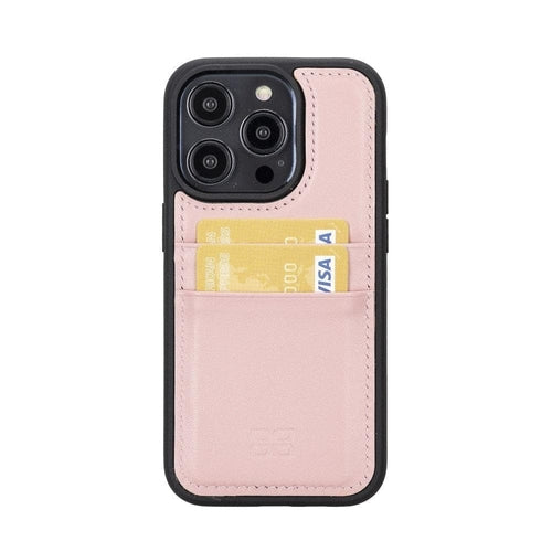 Flexibles Leder Back Cover mit Kartenhalter für iPhone 14 Serie