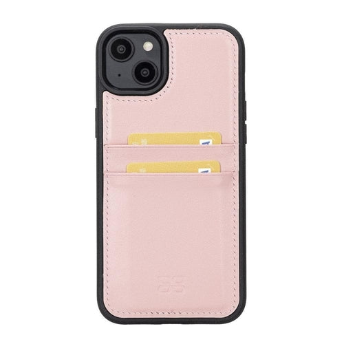 Flexibles Leder Back Cover mit Kartenhalter für iPhone 14 Serie