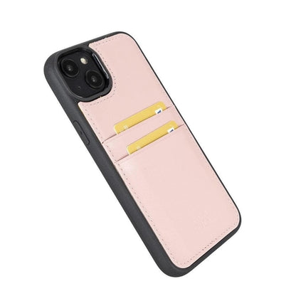 Flexibles Leder Back Cover mit Kartenhalter für iPhone 14 Serie