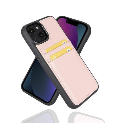 Flexibles Leder Back Cover mit Kartenhalter für iPhone 14 Serie
