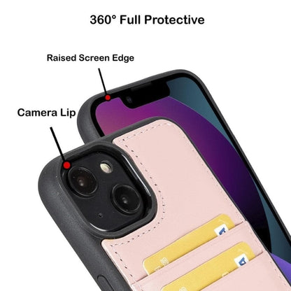 Flexibles Leder Back Cover mit Kartenhalter für iPhone 14 Serie