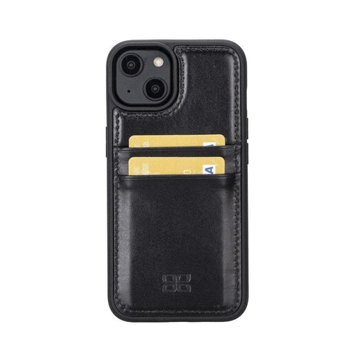 Flexibles Leder Back Cover mit Kartenhalter für iPhone 14 Serie