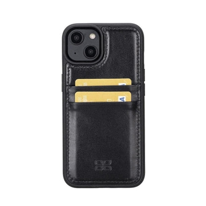 Flexibles Leder Back Cover mit Kartenhalter für iPhone 14 Serie