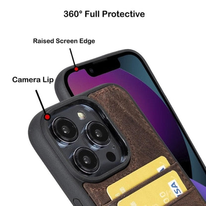 Flexibles Leder Back Cover mit Kartenhalter für iPhone 14 Serie