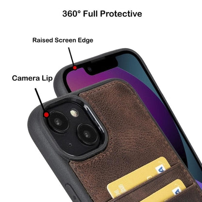 Flexibles Leder Back Cover mit Kartenhalter für iPhone 14 Serie