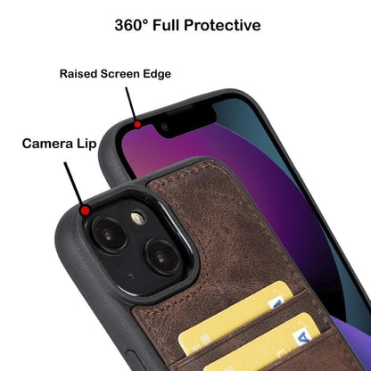 Flexibles Leder Back Cover mit Kartenhalter für iPhone 14 Serie