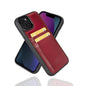 Flexibles Leder Back Cover mit Kartenhalter für iPhone 14 Serie