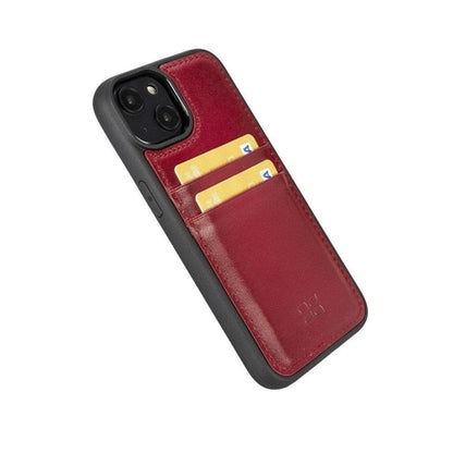 Flexibles Leder Back Cover mit Kartenhalter für iPhone 14 Serie