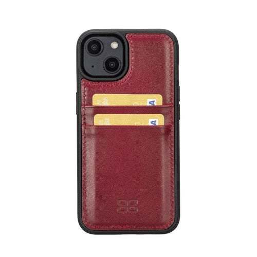 Flexibles Leder Back Cover mit Kartenhalter für iPhone 14 Serie