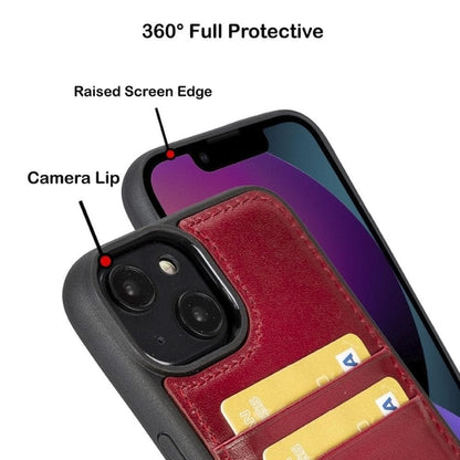 Flexibles Leder Back Cover mit Kartenhalter für iPhone 14 Serie