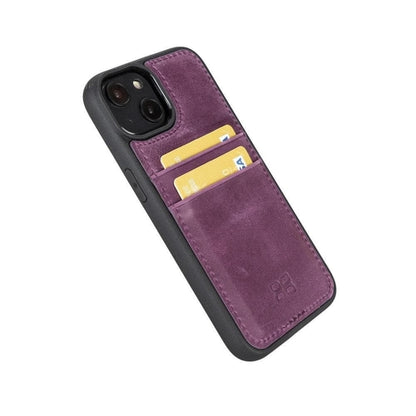 Flexibles Leder Back Cover mit Kartenhalter für iPhone 14 Serie