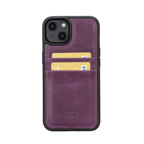 Flexibles Leder Back Cover mit Kartenhalter für iPhone 14 Serie