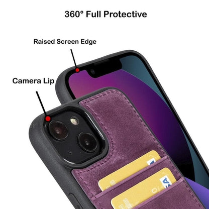 Flexibles Leder Back Cover mit Kartenhalter für iPhone 14 Serie