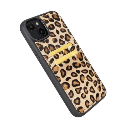 Flexibles Leder Back Cover mit Kartenhalter für iPhone 14 Serie