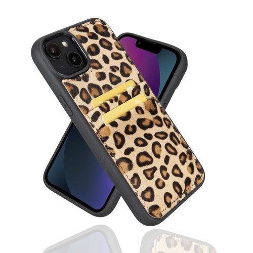 Flexibles Leder Back Cover mit Kartenhalter für iPhone 14 Serie