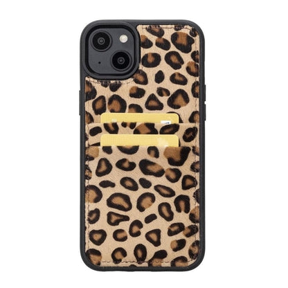 Flexibles Leder Back Cover mit Kartenhalter für iPhone 14 Serie