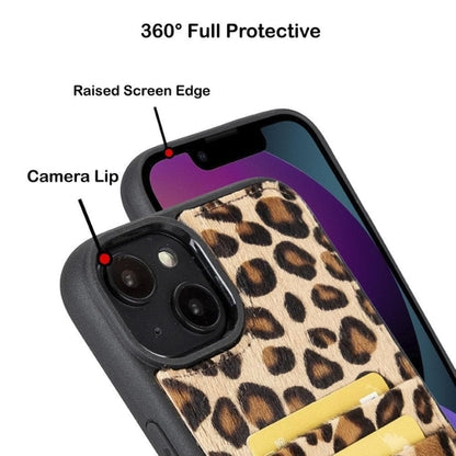Flexibles Leder Back Cover mit Kartenhalter für iPhone 14 Serie