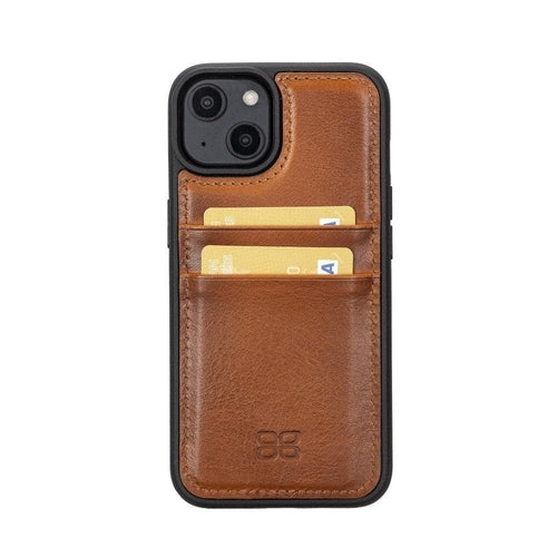 Flexibles Leder Back Cover mit Kartenhalter für iPhone 14 Serie