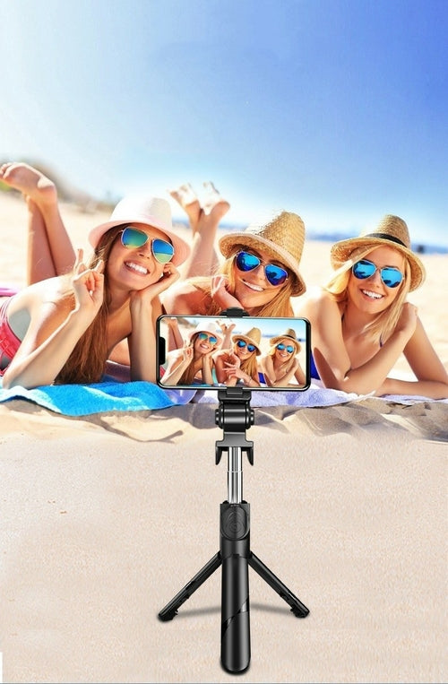 3-in-1 Stativ Bluetooth Selfie Stick mit Fülllicht für Smartphone
