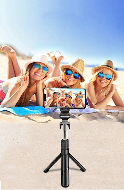 3-in-1 Stativ Bluetooth Selfie Stick mit Fülllicht für Smartphone