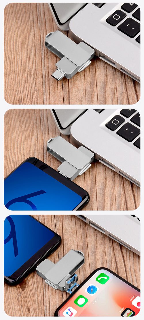 High-Speed-3-in-1-OTG-USB-Flash-Laufwerk 3.0 32 GB
