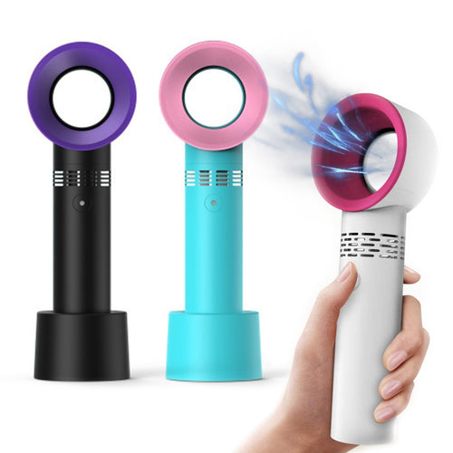 Wiederaufladbarer USB-Ventilator ohne Rotorblätter, tragbarer Handventilator, kleiner Tischventilator