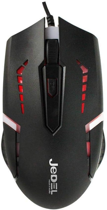 Jedel GK100 weißes Gaming-Tastatur- und Maus-Bundle