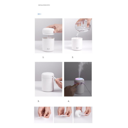 Tragbarer Luftbefeuchter Aroma Ätherisches Öl Diffusor für Auto und Zuhause