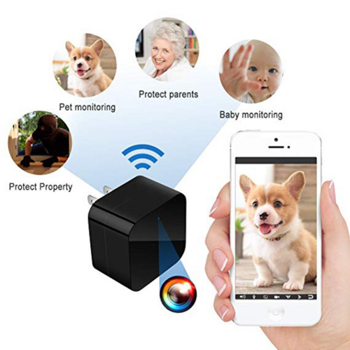 Nachtsicht 1080P Wifi Nanny Cam Ladegerät Versteckte Spionagekameras