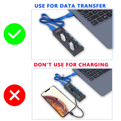USB 3.0 Hub USB Hub 3.0 Multi-USB-Splitter 4/7 Port Mehrfach-Erweiterung