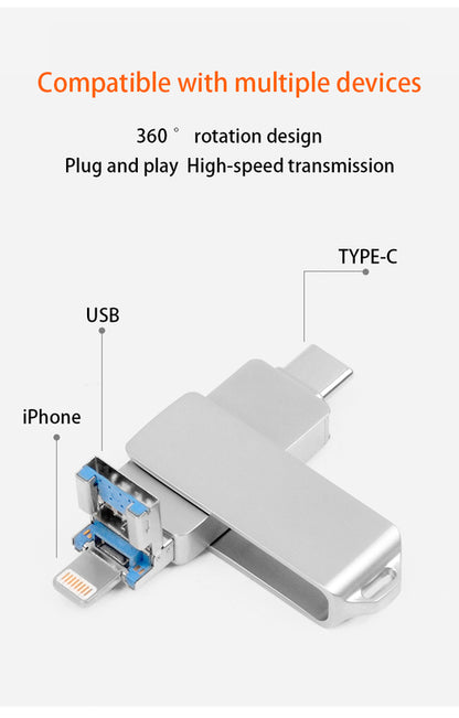 High-Speed-3-in-1-OTG-USB-Flash-Laufwerk 3.0 32 GB