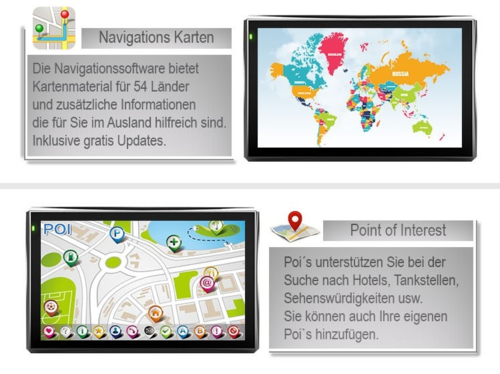 X7 7 inch GPS Navigation Device Car Europe Map