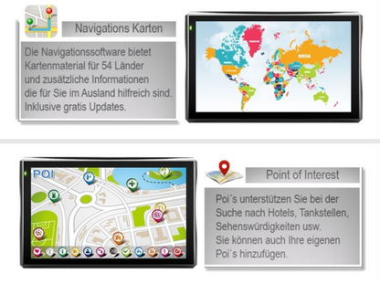 X7 7 inch GPS Navigation Device Car Europe Map