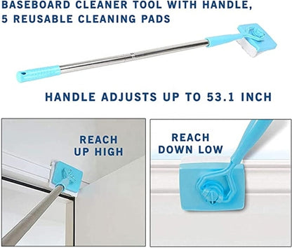 Baseboard Buddy Ausfahrbarer universeller Haushaltsreinigungsbürstenmopp